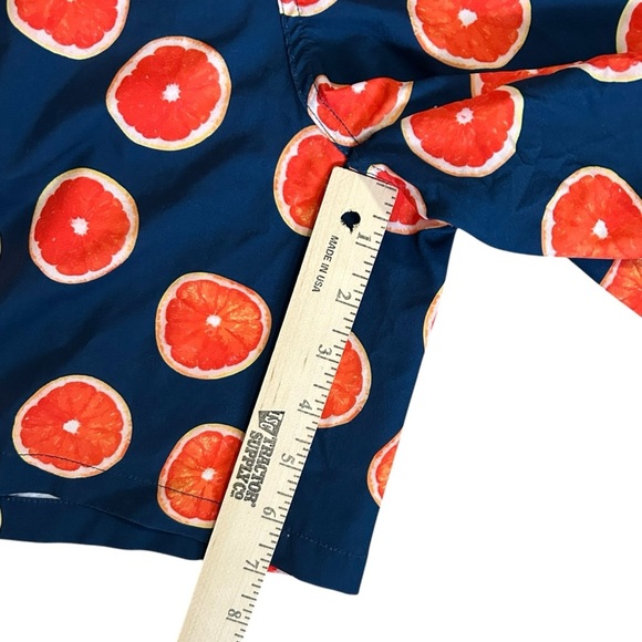 Kortni Jeane Men’s Size 36 Navy Blue Orange Boardie Board Swim Trunks Shorts - Picture 5 of 7